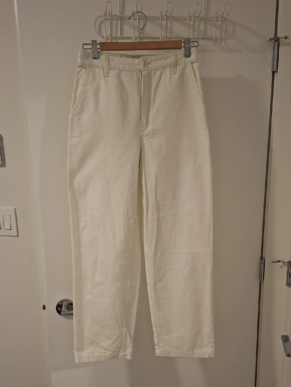 Sunday Best Classic White/Cream "Jaden" Straight-leg Chino Pants (Size US 4) - Picture 2 of 9